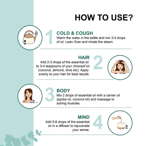 the beauty co India Eucalyptus Essential Oil For Cold Cough and Skin Problems